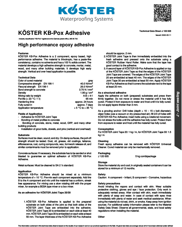 Koster KB-Pox Adhesive