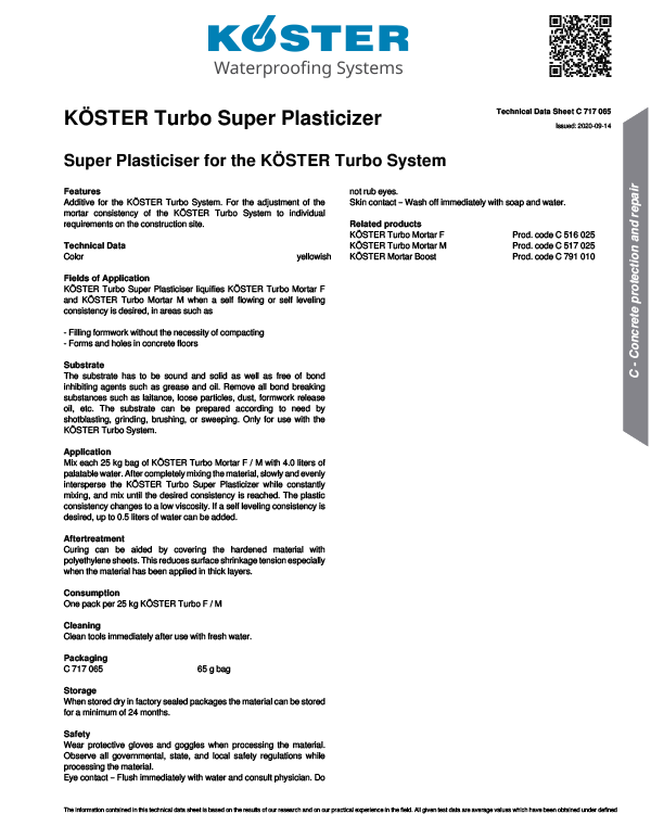 Koster Turbo Super Plasticizer