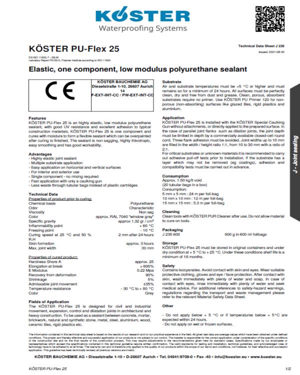 Koster PU Flex 25 (previously Koster PU 907)