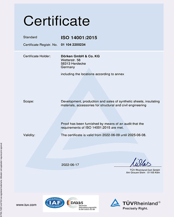 ISO Certificate 14001