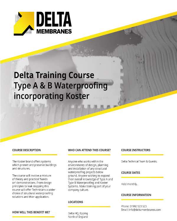 Waterproofing Types A & B