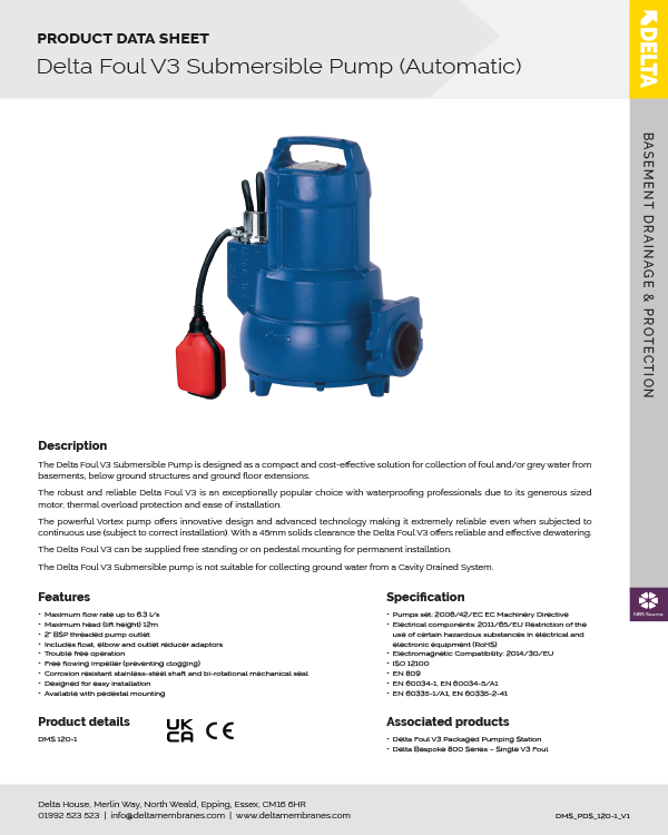 Delta Foul V3 (Automatic) Submersible Pump