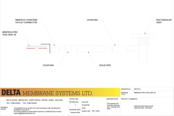 Memtech - Void Vent to Rectangular Vent Bollard