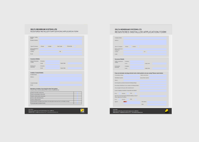 Registered Installer Downloadable Forms