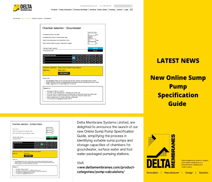 Delta Launch Online Sump Pump Specification Guide