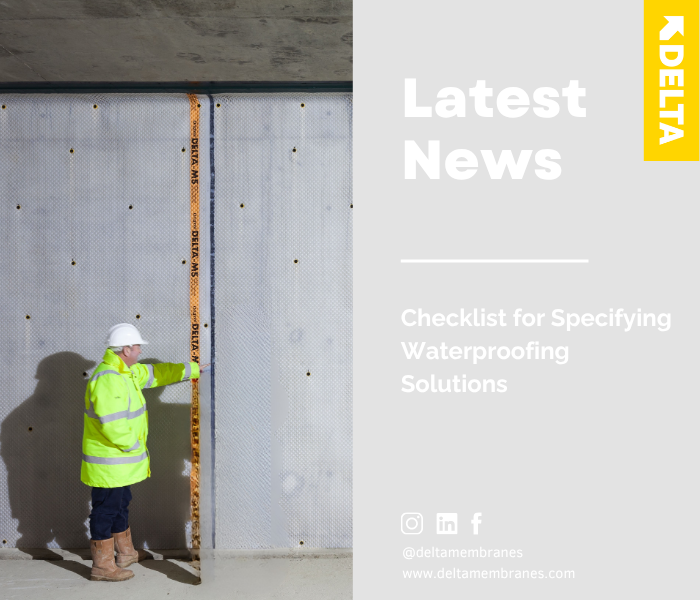 Checklist for Specifying Waterproofing Solutions
